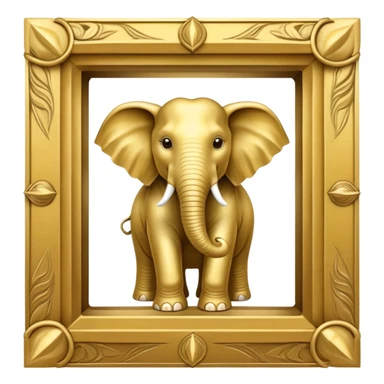 A square picture frame Game Of Thrones Intro style with a Elephant representing the Republican Party in the center of the picture sticker
