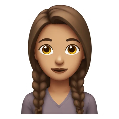 girl with brown hair sticker