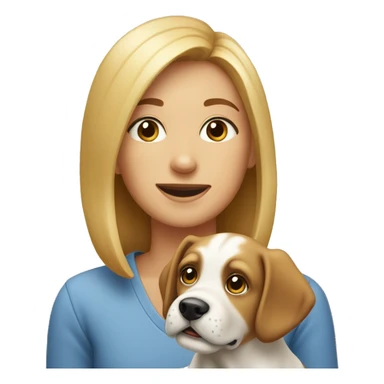 Dog with puppy’s sticker