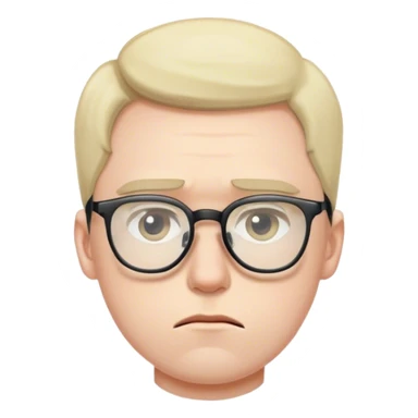 Sad boyfriend with glasses  sticker