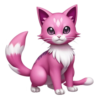 Liepard-Skitty-Delcatty-Pokémon-Fakémon-hybrid-creature (full body) sticker