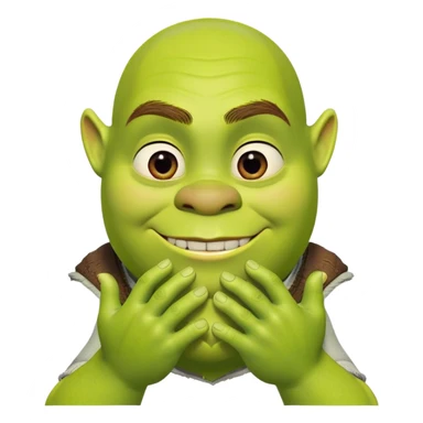 Shrek doing heart hands sticker