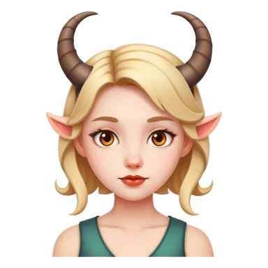 girl with cute horns sticker