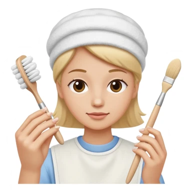 cleaning nail brush emoji sticker