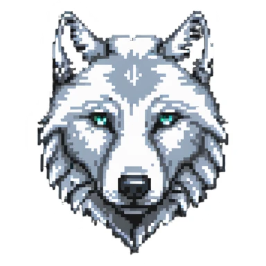 happy wolf head sticker