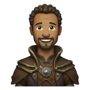 man playing d&d sticker