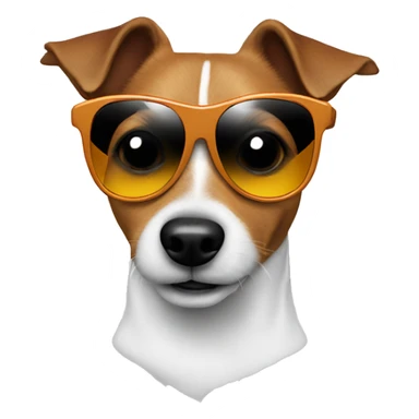 Jack russel with sunglasses  sticker