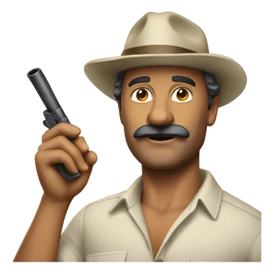 Magnum P.I. With a pipe sticker