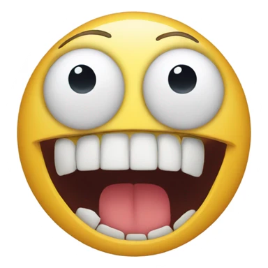 Weird smiley face bad teeth sticker