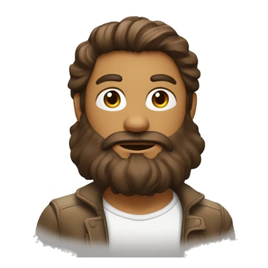 un garcon brun et blanc avec de la barbe et les cheveux court raide sticker