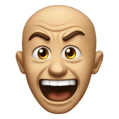 Mad but laughing  sticker