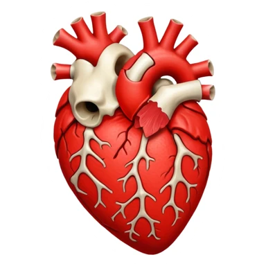  heart with a bone through it sticker