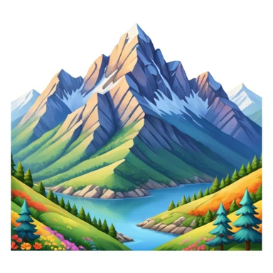thumbnail picture mac os, painting on wall, mountain sticker