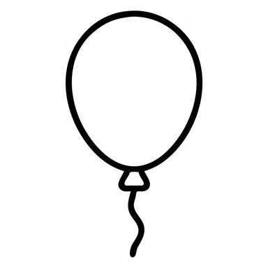 outlined balloon icon, no fill sticker