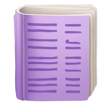 purple cheat sheet that looks like tiny book sticker