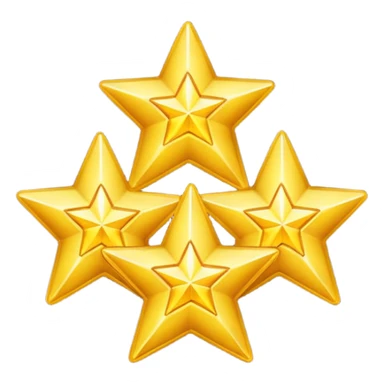 four stars in a vertical position sticker