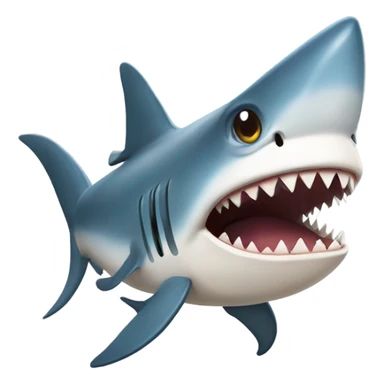 Sick shark with a upset belly sticker