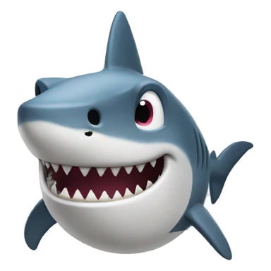happy shark sticker