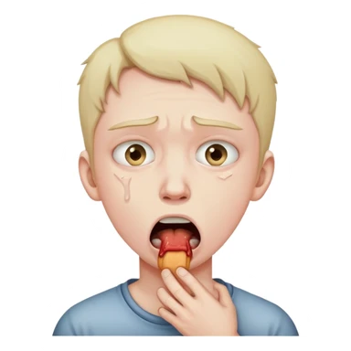 Person chocking themselves  sticker