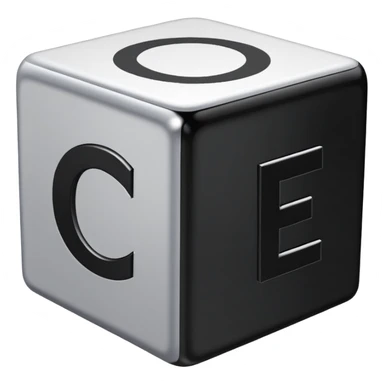 cube with C# letters on it sticker
