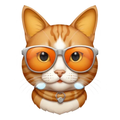 Cat wearing sunglasses sticker