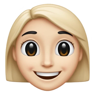 A smile face one side black on left on right white sticker