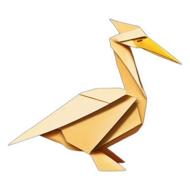 cigogne origami dessin sticker