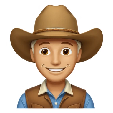 Cowboy with cream on face sticker
