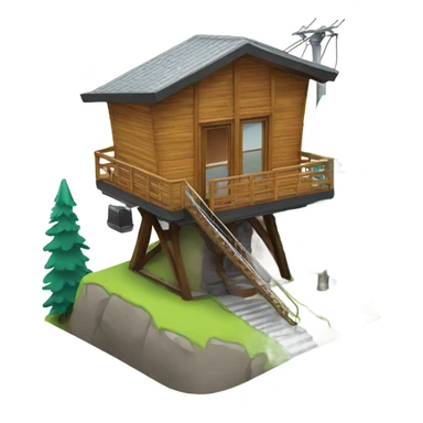 Ski lift cabin sticker
