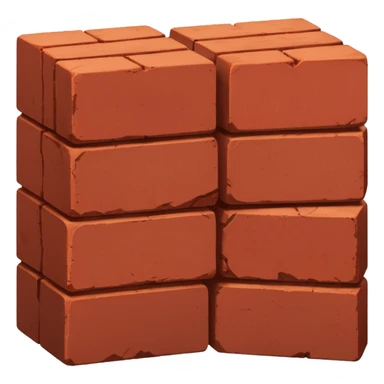 Two red bricks stacked on top of each other with the phrase bricked up across them sticker