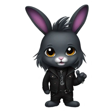 goth bunny  sticker
