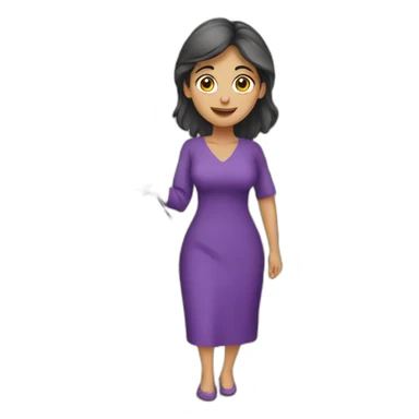 Armenian women doing shopping  in purple clothes  sticker