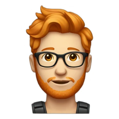 Androgenous ginger with glasses sticker