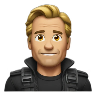 arnold in total recal movie sticker