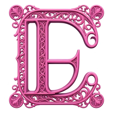 Pink gothic letter L sticker