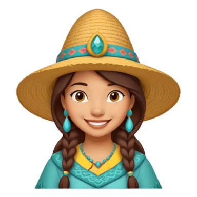 Disney raya with her salakot hat sticker