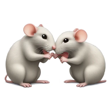 two rats kissing in a wool sock sticker