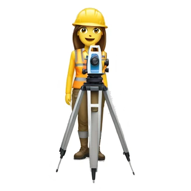 Women Land surveyor with total station sticker