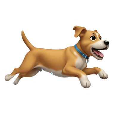 Dog jumping water sticker