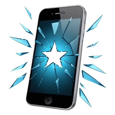 damaged phone sticker