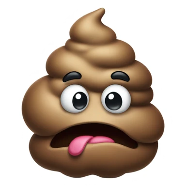 angry poop sticker