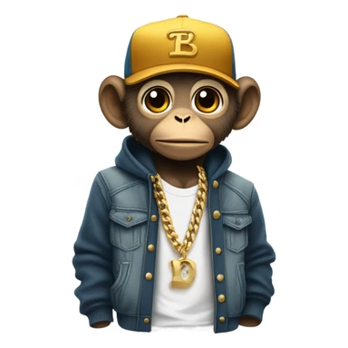 Hip hop monkey sticker