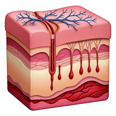 capas de la piel en proceso de cicatrizacion  sticker