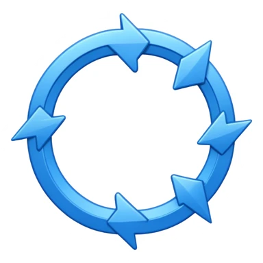  blue arrows in cycle sticker