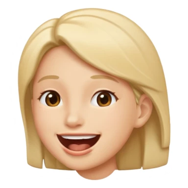 Tête de profil, et qui fait chute en montrant sa bouche sticker