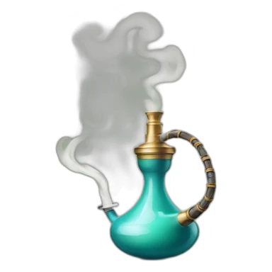 Hookah with smoke sticker