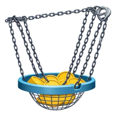 Disc golf locked in basket chains sticker