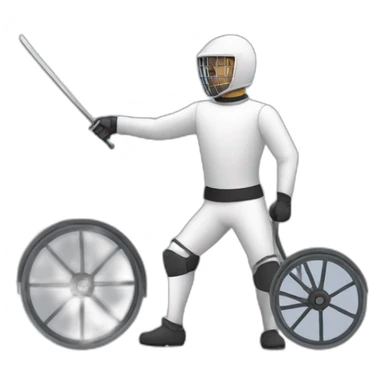 wheelchare fencing sticker