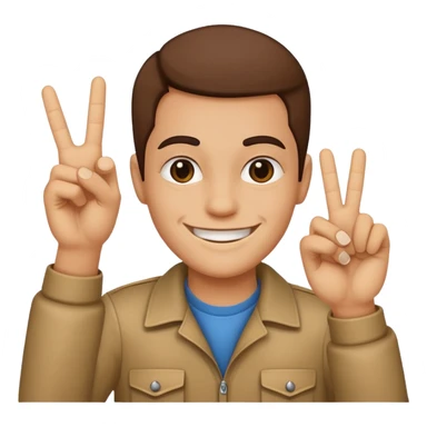 Smile with gang sign sticker