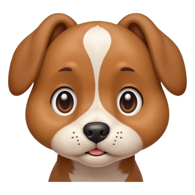 adorable confused dog with head tilted and one ear up, funny face sticker